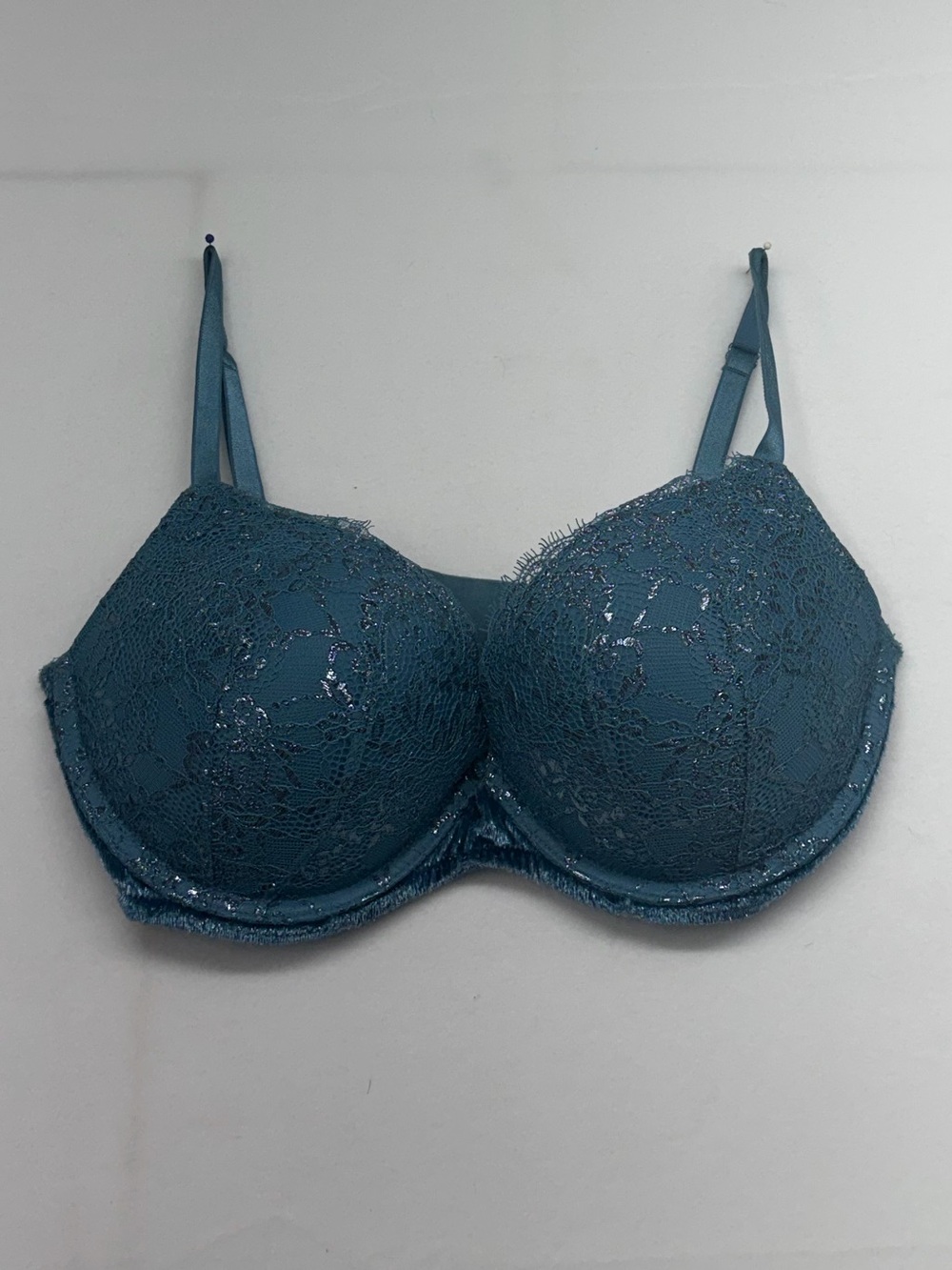 Victoria's Secret Teal Lace Underwire Bra 34DD